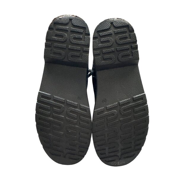 Steve Madden Cole Black Leather Lace-Up Combat Boots Side Zipper Size 10 - Picture 6 of 8